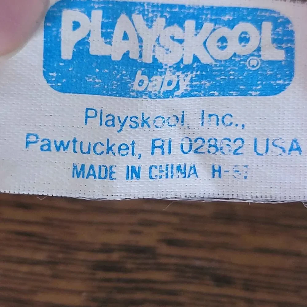 Vintage 1988 PlaySkool Fabric Baby Book Baby's Playtime